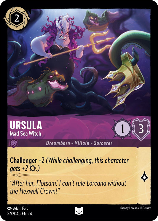 Image for Ursula - Mad Sea Witch (57/204) (Ursula's Return) - Disney Lorcana