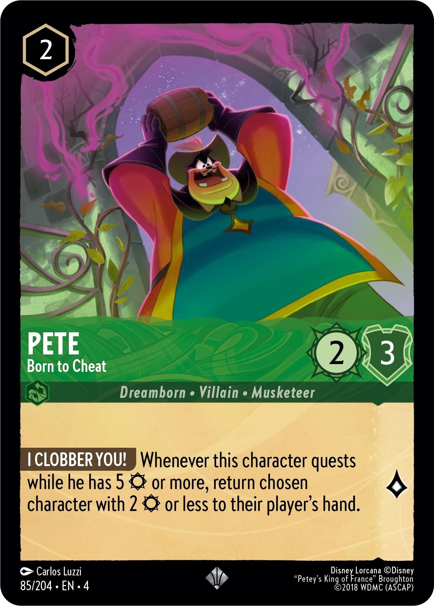 Image for Pete - Born to Cheat (85/204) (Ursula's Return) - Disney Lorcana