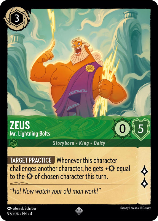 Image for Zeus - Mr. Lightning Bolts (92/204) (Ursula's Return) - Disney Lorcana