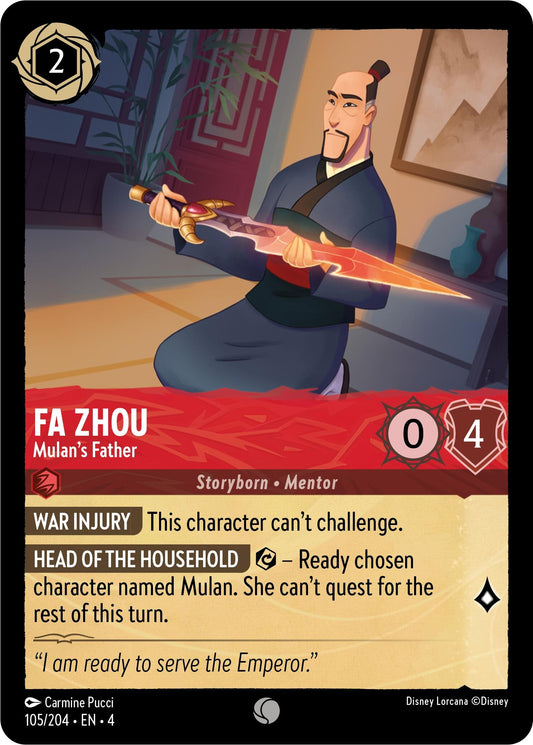 Image for Fa Zhou - Mulan's Father (105/204) (Ursula's Return) - Disney Lorcana