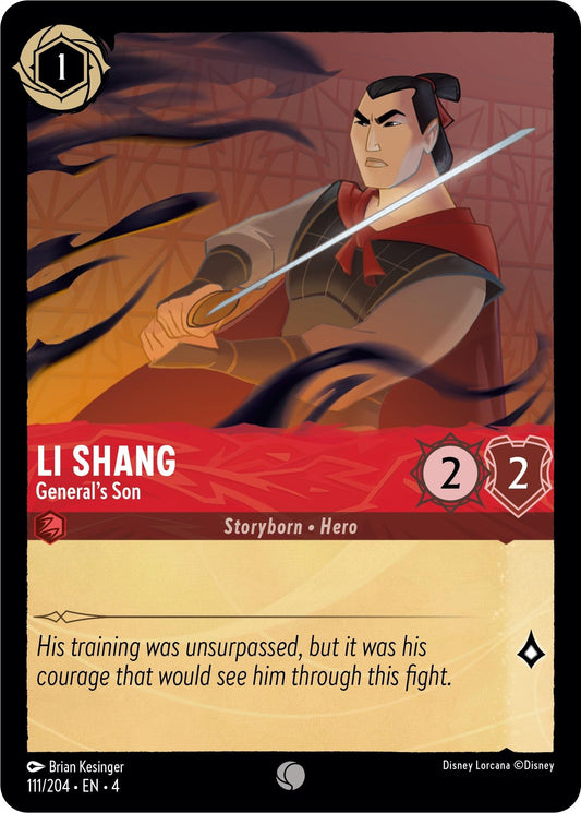 Image for Li Shang - General's Son (111/204) (Ursula's Return) - Disney Lorcana