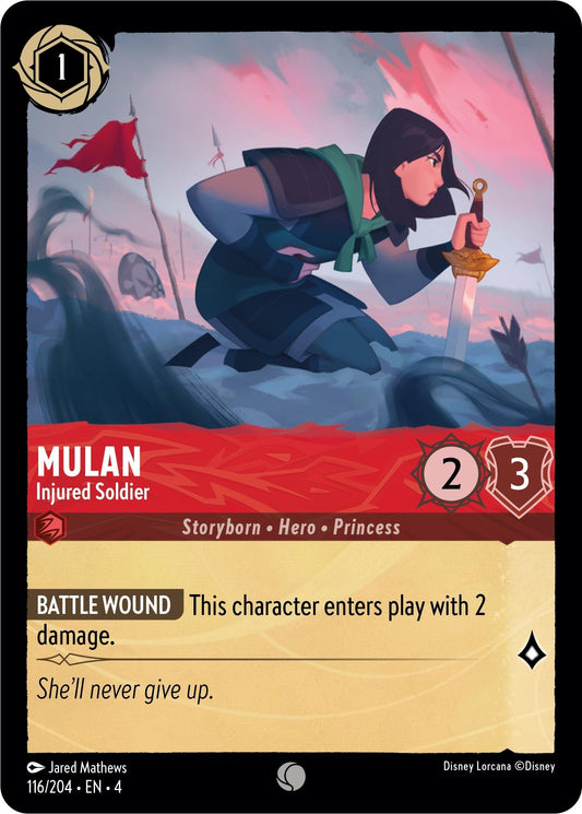 Image for Mulan - Injured Soldier (116/204) (Ursula's Return) - Disney Lorcana