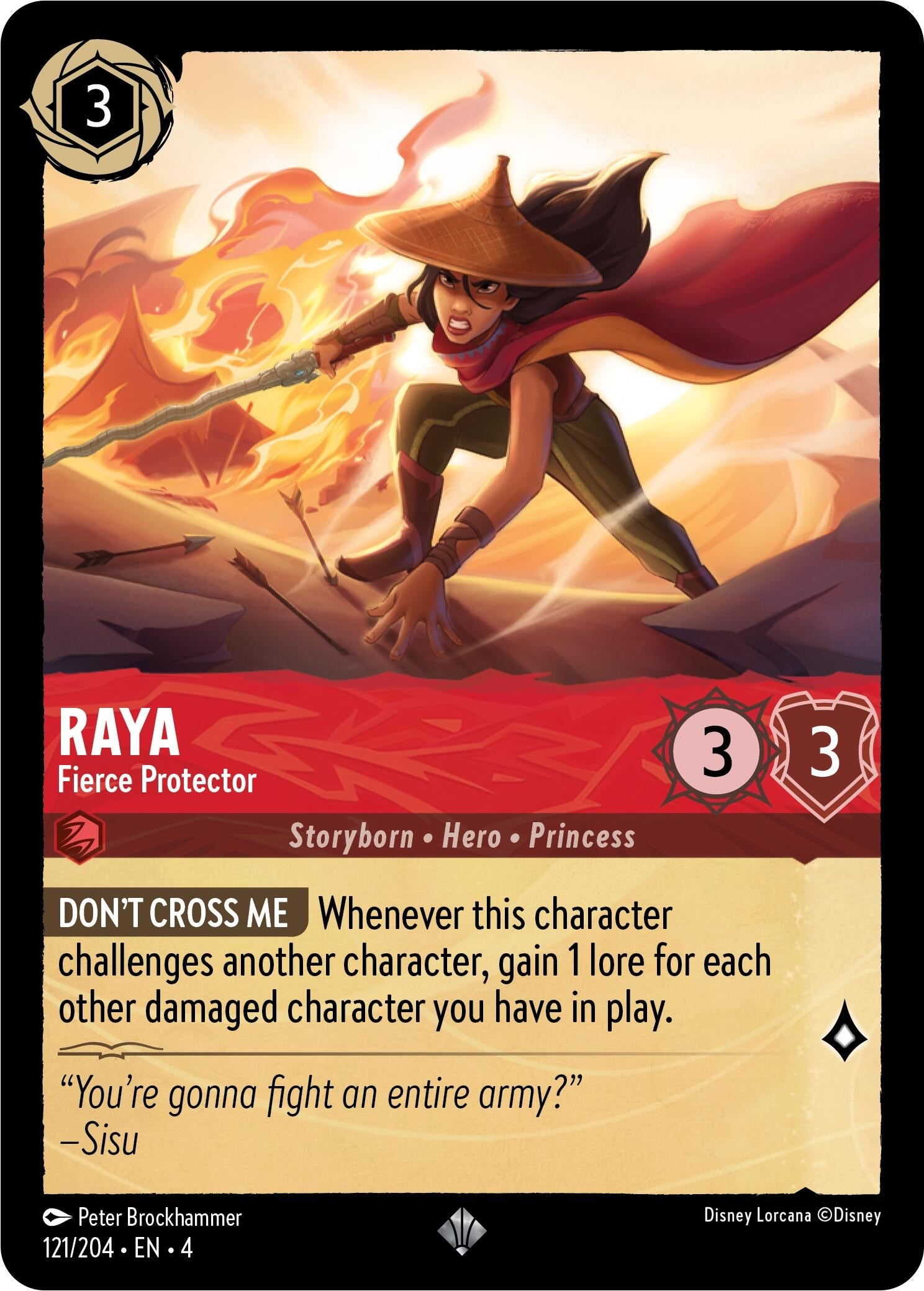 Image for Raya - Fierce Protector (121/204) (Ursula's Return) - Disney Lorcana