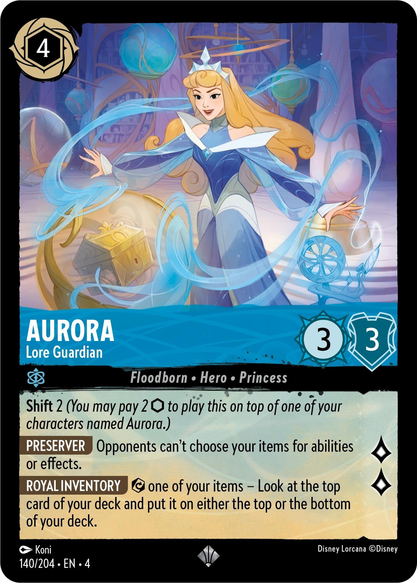 Image for Aurora - Lore Guardian (140/204) (Ursula's Return) - Disney Lorcana