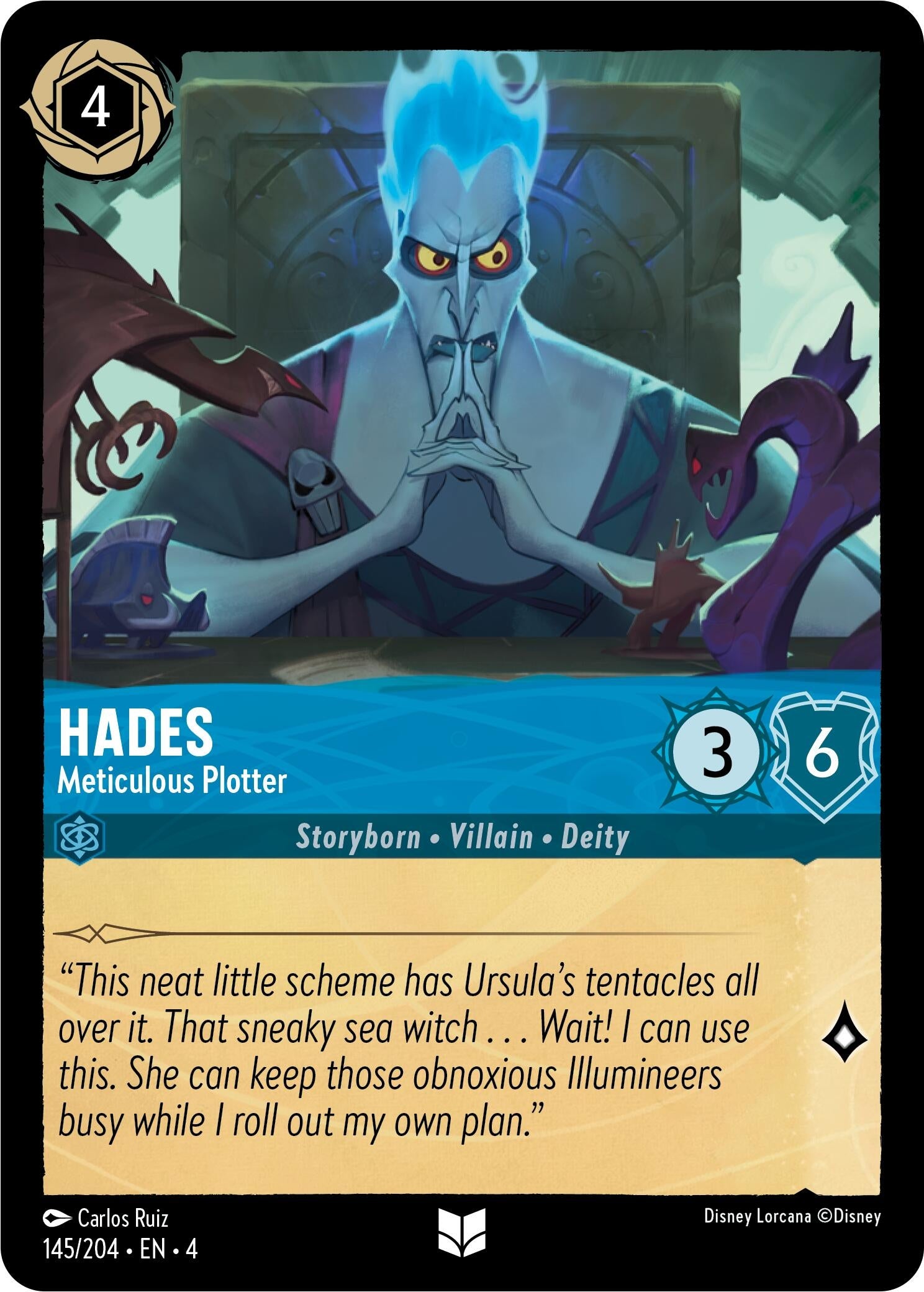 Image for Hades - Meticulous Plotter (145/204) (Ursula's Return) - Disney Lorcana