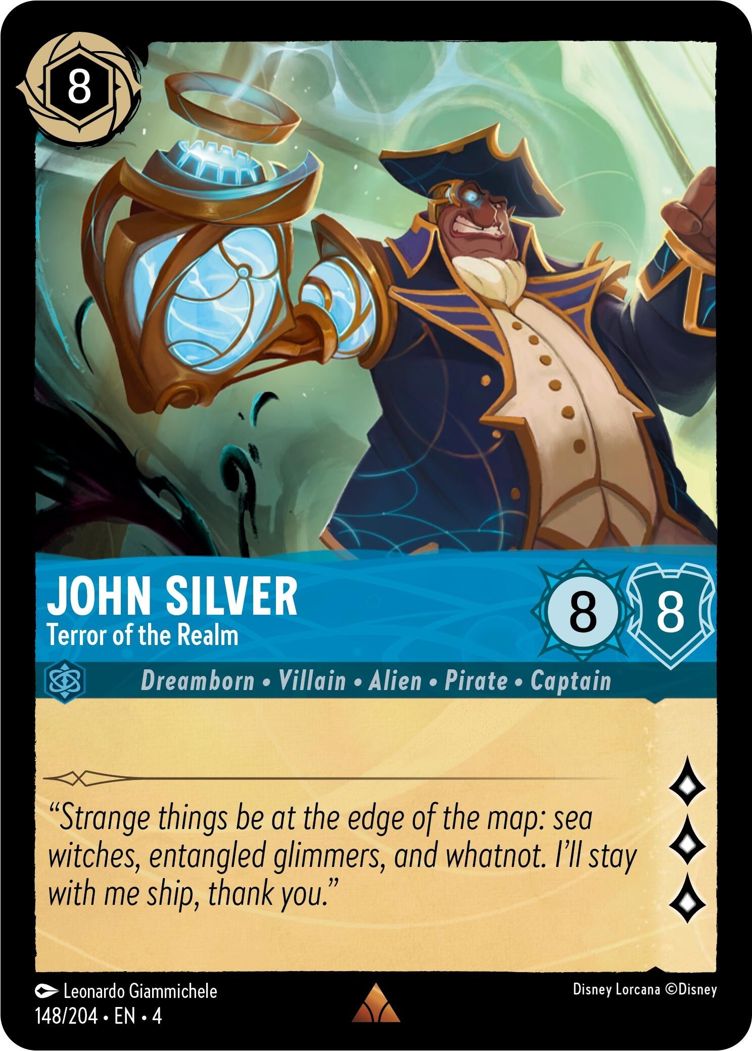 Image for John Silver - Terror of the Realm (148/204) (Ursula's Return) - Disney Lorcana