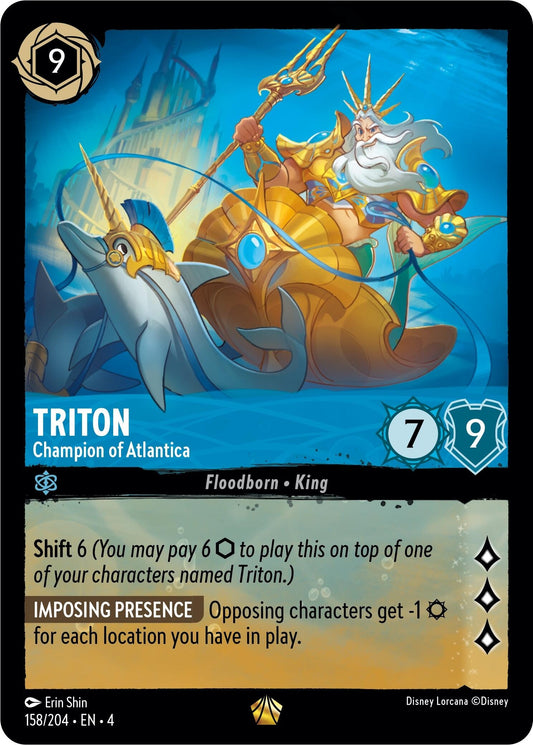 Image for Triton - Champion of Atlantica (158/204) (Ursula's Return) - Disney Lorcana