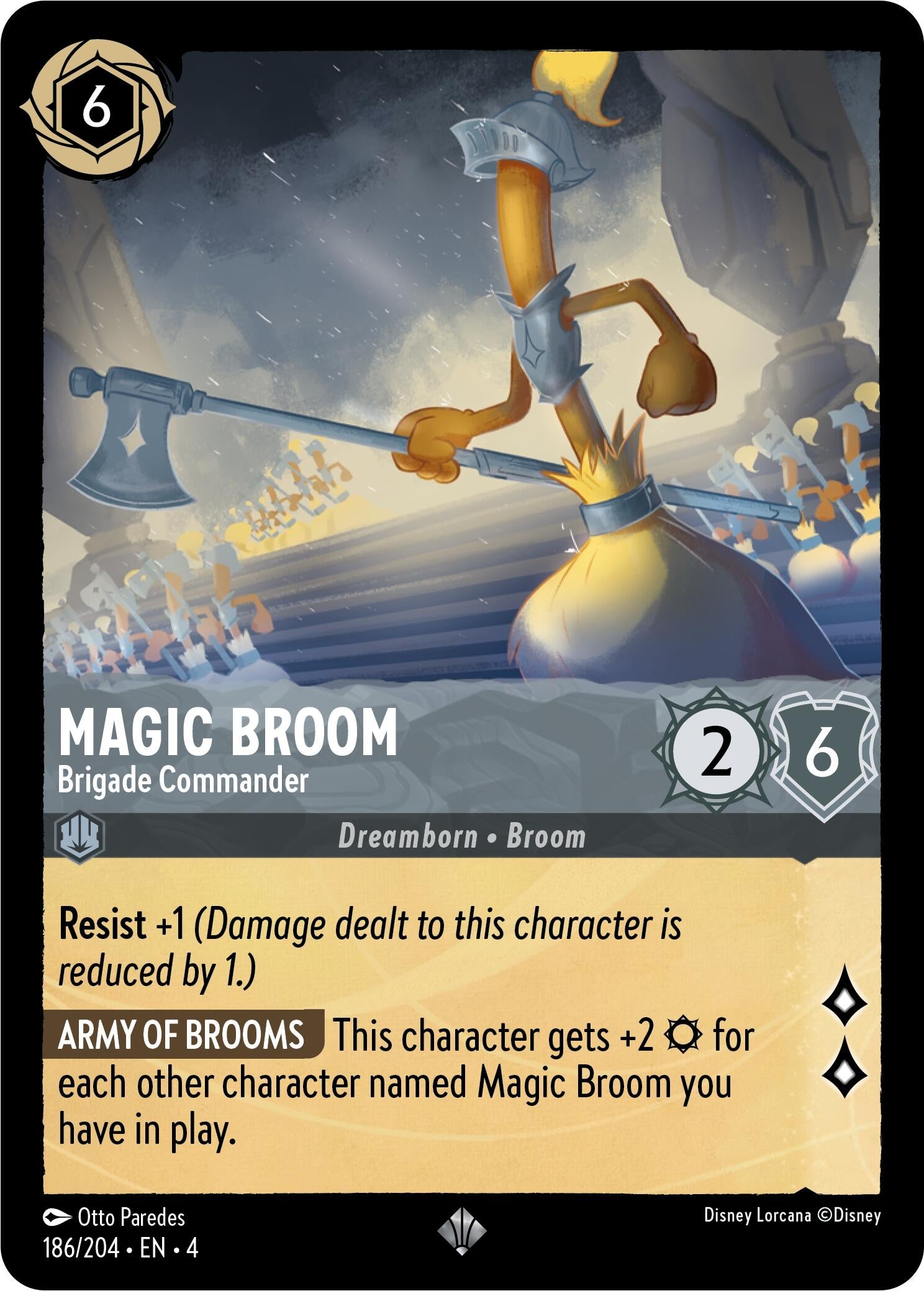 Image for Magic Broom - Brigade Commander (186/204) (Ursula's Return) - Disney Lorcana