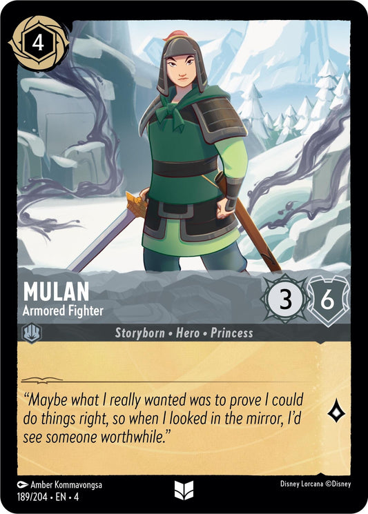 Image for Mulan - Armored Fighter (189/204) (Ursula's Return) - Disney Lorcana