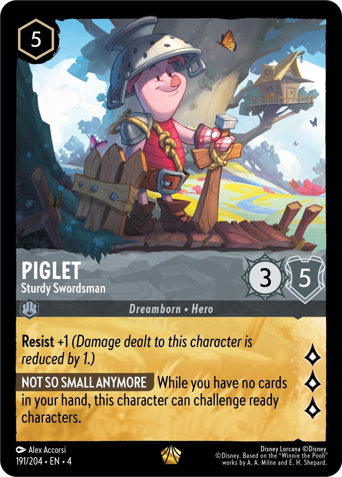 Image for Piglet - Sturdy Swordsman (191/204) (Ursula's Return) - Disney Lorcana