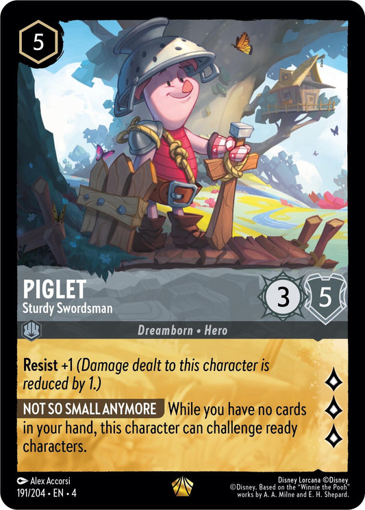 Image for Piglet - Sturdy Swordsman (191/204) (Ursula's Return) - Disney Lorcana