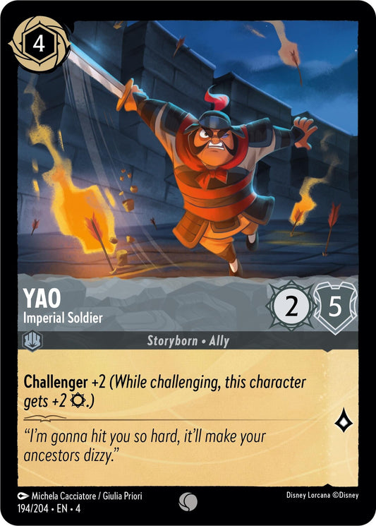 Image for Yao - Imperial Soldier (194/204) (Ursula's Return) - Disney Lorcana