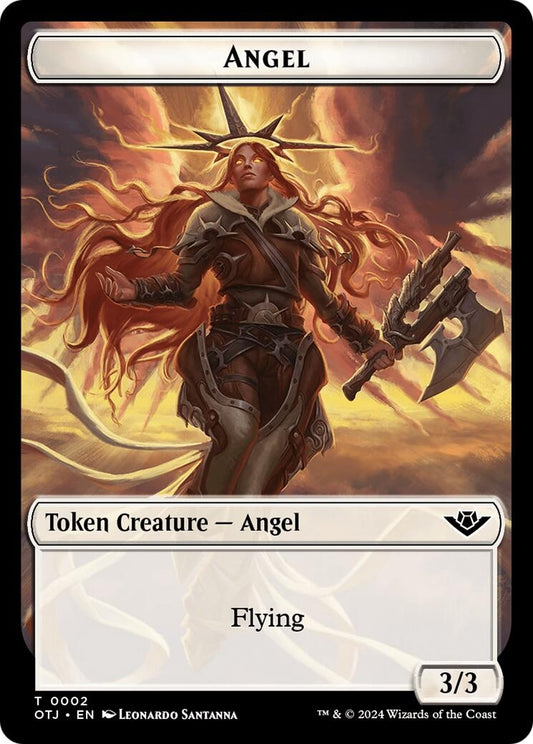 Image for Angel // Plot Double-Sided Token (2 // 20) (Outlaws of Thunder Junction) - Magic: The Gathering