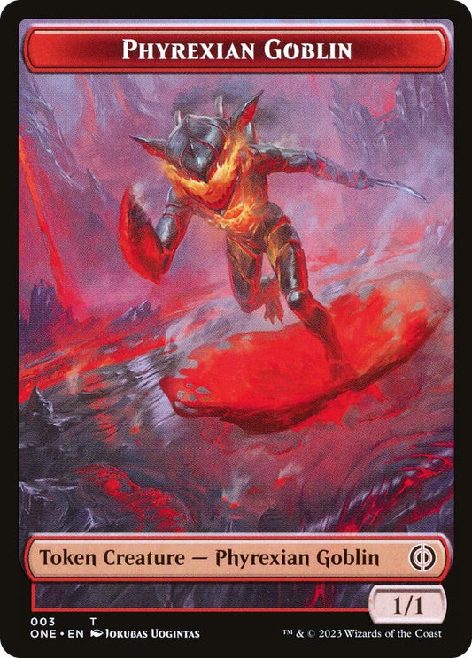 Image for Phyrexian Goblin // Drone Double-Sided Token (3 // 8) (Phyrexia: All Will Be One) - Magic: The Gathering