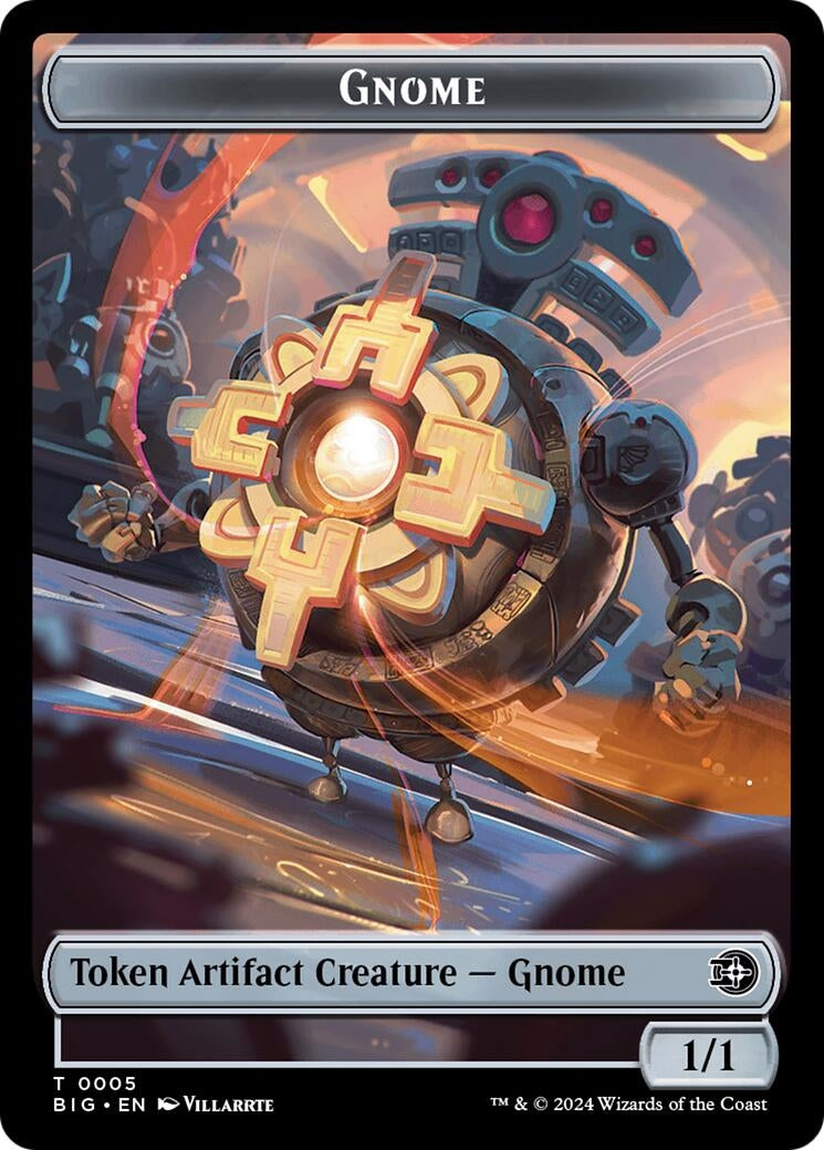 Image for Gnome // Plot Double-Sided Token (5 // 20) (Outlaws of Thunder Junction: The Big Score) - Magic: The Gathering