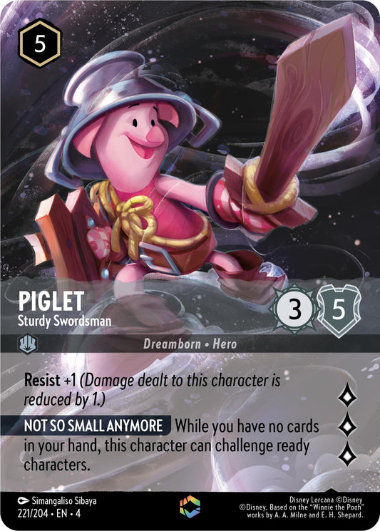 Image for Piglet - Sturdy Swordsman (Enchanted) (221/204) (Ursula's Return) - Disney Lorcana