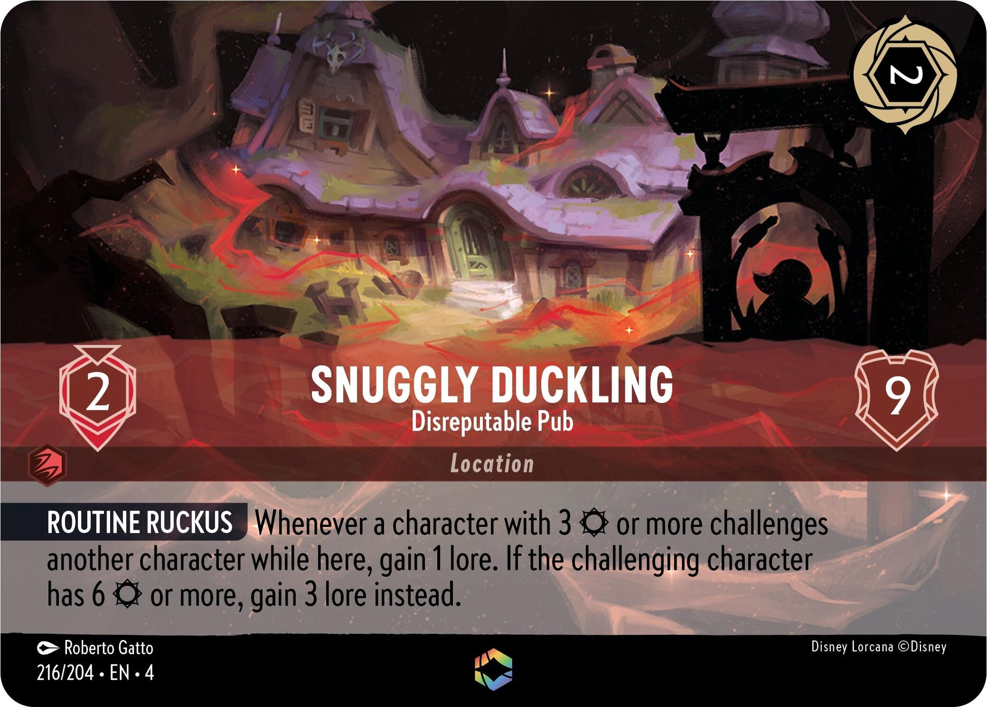 Image for Snuggly Duckling - Disreputable Pub (Enchanted) (216/204) (Ursula's Return) - Disney Lorcana