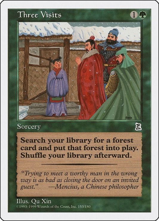 Image for Three Visits (153) (Portal Three Kingdoms) - Magic: The Gathering
