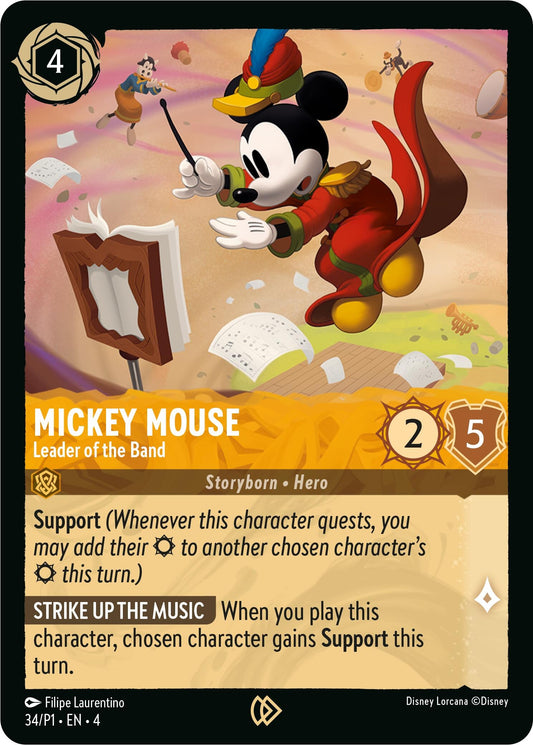 Image for Mickey Mouse - Leader of the Band (34) (Disney Lorcana Promo Cards) - Disney Lorcana