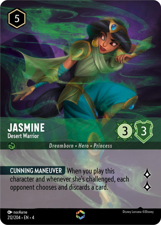 Image for Jasmine - Desert Warrior (Enchanted) (212/204) (Ursula's Return) - Disney Lorcana
