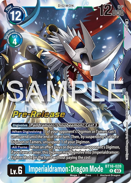 Image for Imperialdramon: Dragon Mode (BT16-028 R) (Beginning Observer Pre-Release Cards) - Digimon Card Game
