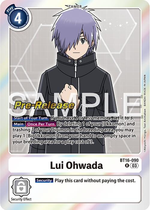 Image for Lui Ohwada (BT16-090 R) (Beginning Observer Pre-Release Cards) - Digimon Card Game