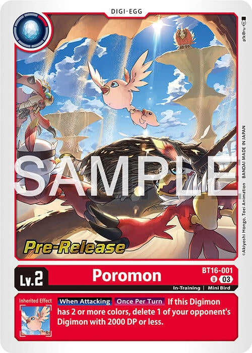 Image for Poromon (BT16-001 U) (Beginning Observer Pre-Release Cards) - Digimon Card Game
