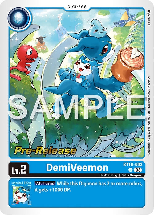 Image for DemiVeemon (BT16-002 U) (Beginning Observer Pre-Release Cards) - Digimon Card Game