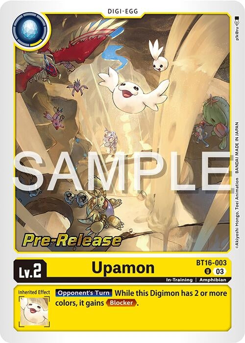 Image for Upamon (BT16-003 U) (Beginning Observer Pre-Release Cards) - Digimon Card Game
