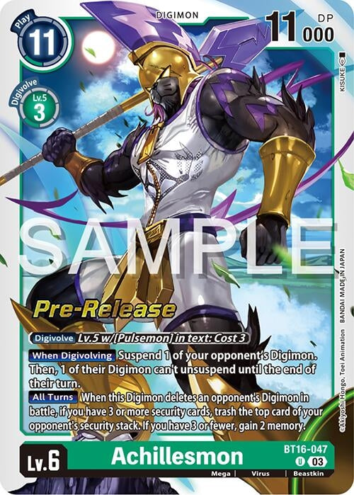 Image for Achillesmon (BT16-047 U) (Beginning Observer Pre-Release Cards) - Digimon Card Game