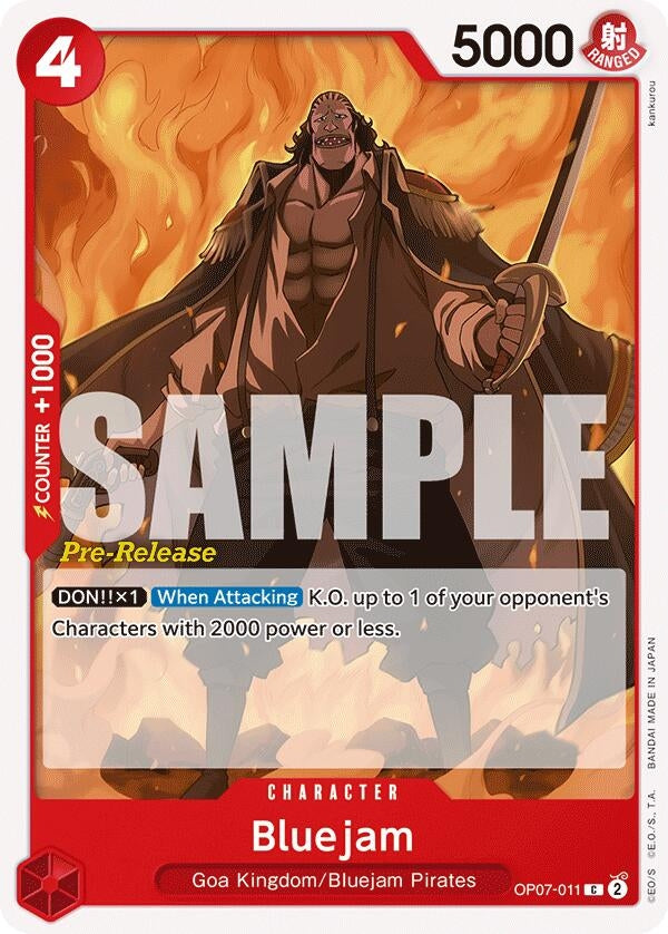 Image for Bluejam (OP07-011) (500 Years in the Future Pre-Release Cards) - One Piece Card Game