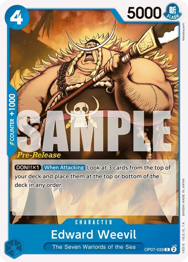 Image for Edward Weevil (OP07-039) (500 Years in the Future Pre-Release Cards) - One Piece Card Game