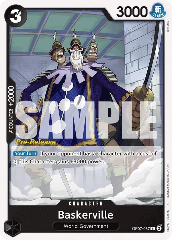 Image for Baskerville (OP07-087) (500 Years in the Future Pre-Release Cards) - One Piece Card Game