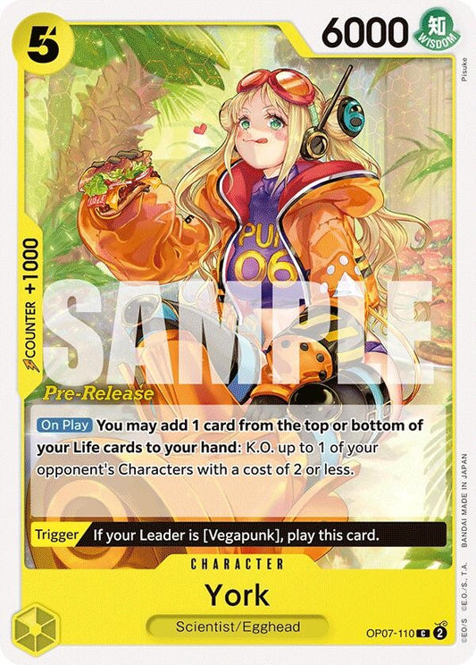 Image for York (OP07-110) (500 Years in the Future Pre-Release Cards) - One Piece Card Game