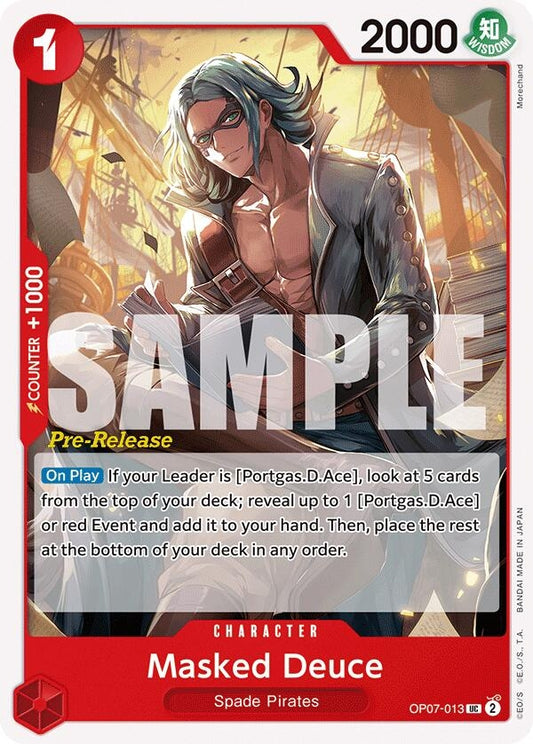 Image for Masked Deuce (OP07-013) (500 Years in the Future Pre-Release Cards) - One Piece Card Game