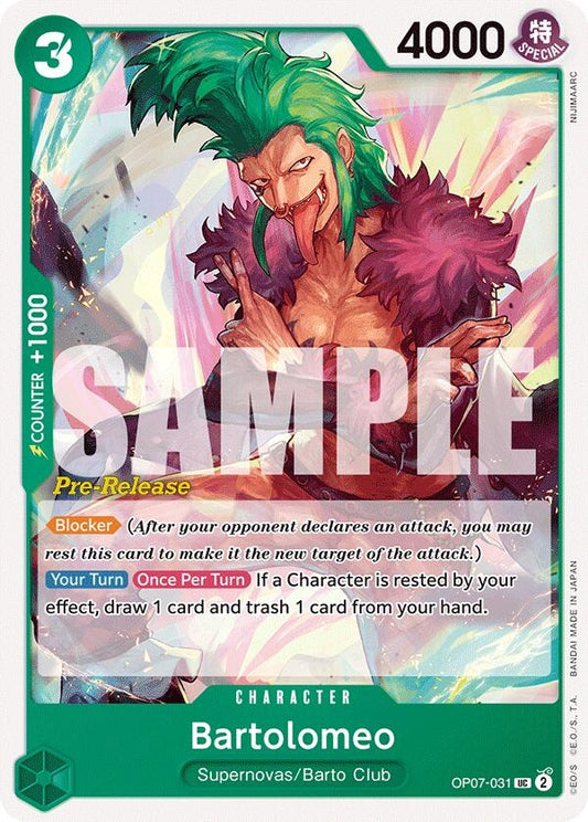 Image for Bartolomeo (OP07-031) (500 Years in the Future Pre-Release Cards) - One Piece Card Game
