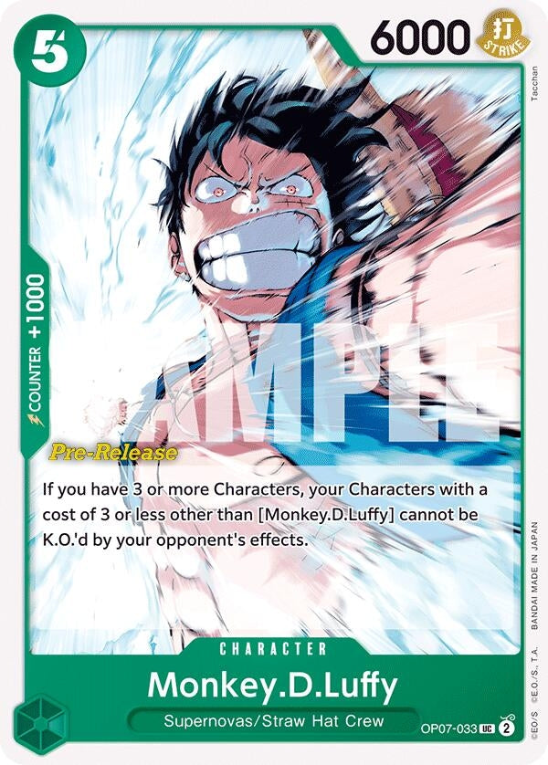 Image for Monkey.D.Luffy (033) (OP07-033) (500 Years in the Future Pre-Release Cards) - One Piece Card Game