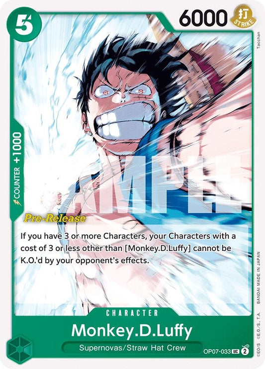 Image for Monkey.D.Luffy (033) (OP07-033) (500 Years in the Future Pre-Release Cards) - One Piece Card Game