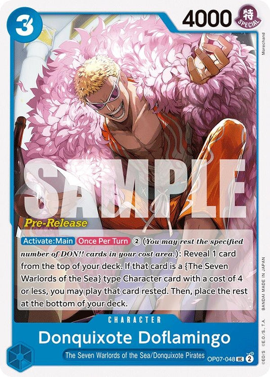 Image for Donquixote Doflamingo (OP07-048) (500 Years in the Future Pre-Release Cards) - One Piece Card Game
