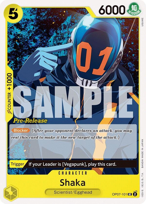 Image for Shaka (OP07-101) (500 Years in the Future Pre-Release Cards) - One Piece Card Game