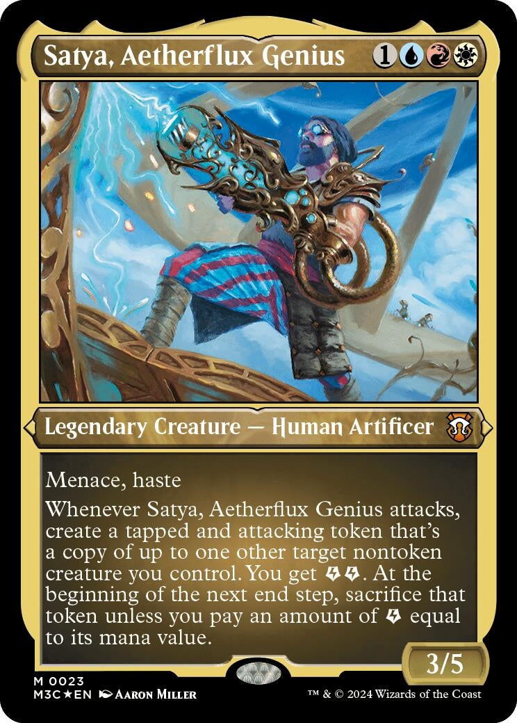 Image for Satya, Aetherflux Genius (Foil Etched) (23) (Commander: Modern Horizons 3) - Magic: The Gathering
