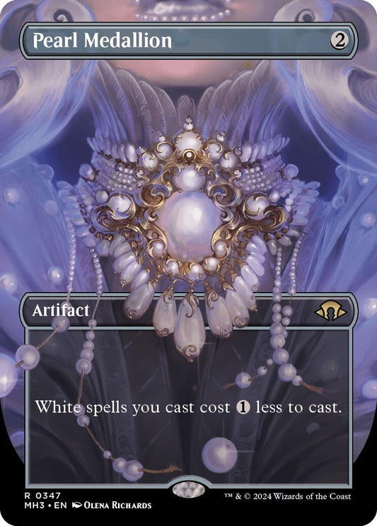 Image for Pearl Medallion (Borderless) (347) (Modern Horizons 3) - Magic: The Gathering