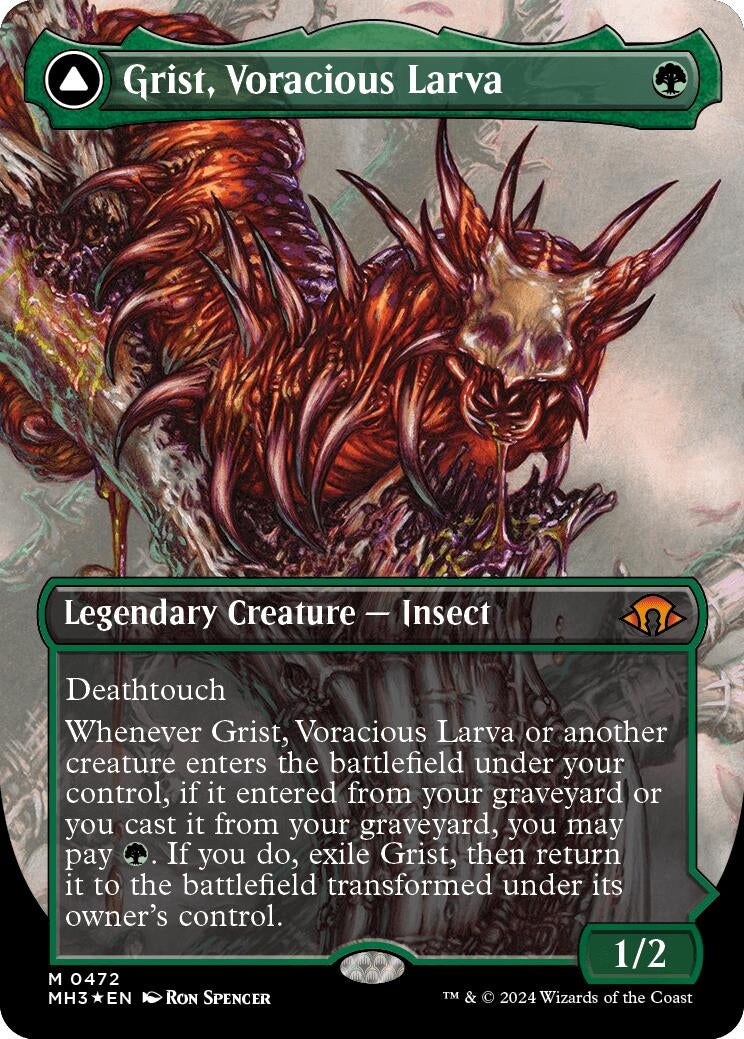 Image for Grist, Voracious Larva (Borderless) (Textured Foil) (472) (Modern Horizons 3) - Magic: The Gathering