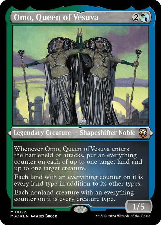 Image for Omo, Queen of Vesuva (Foil Etched) (22) (Commander: Modern Horizons 3) - Magic: The Gathering