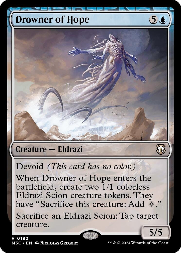 Image for Drowner of Hope (Ripple Foil) (182) (Commander: Modern Horizons 3) - Magic: The Gathering