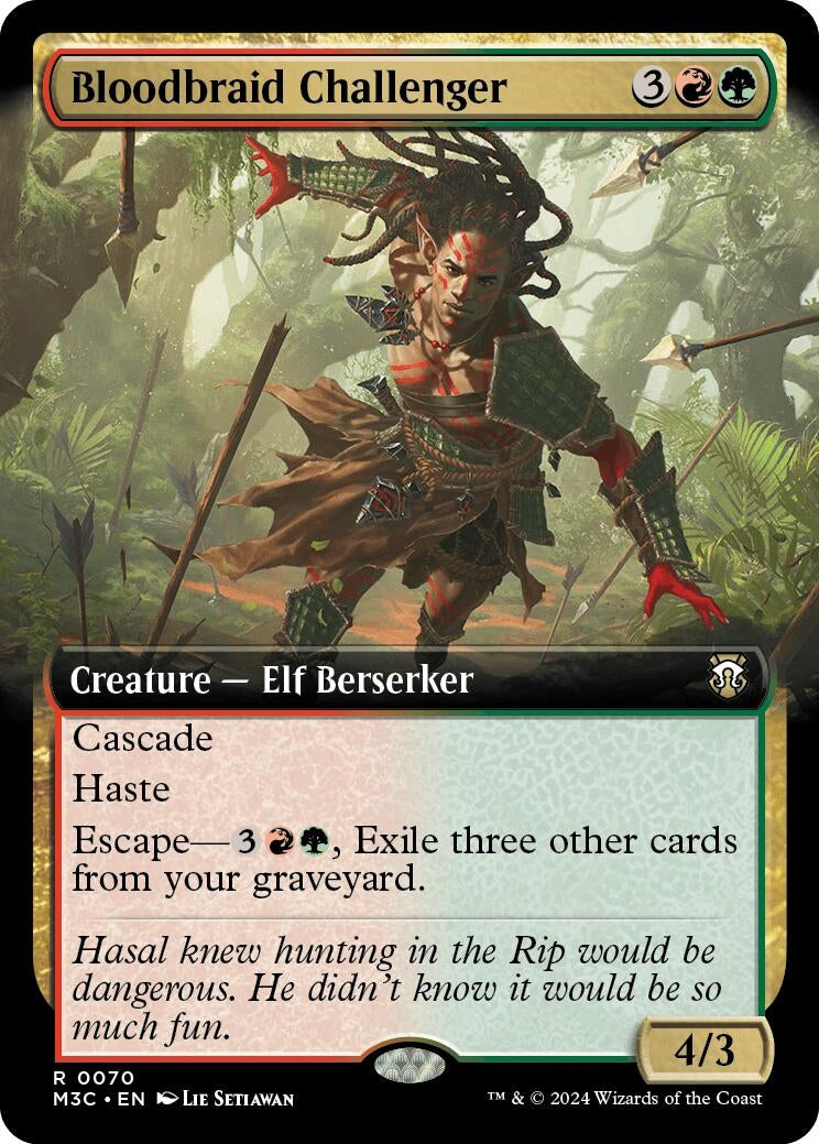 Image for Bloodbraid Challenger (Extended Art) (Ripple Foil) (70) (Commander: Modern Horizons 3) - Magic: The Gathering