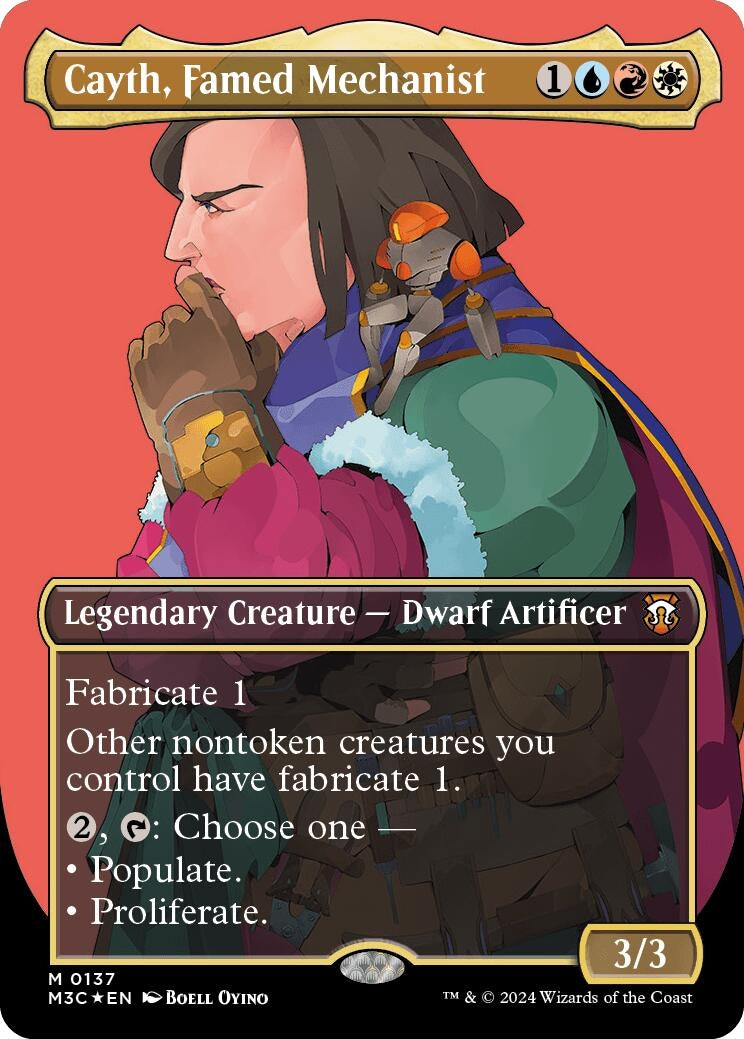 Image for Cayth, Famed Mechanist (Borderless) (Ripple Foil) (137) (Commander: Modern Horizons 3) - Magic: The Gathering