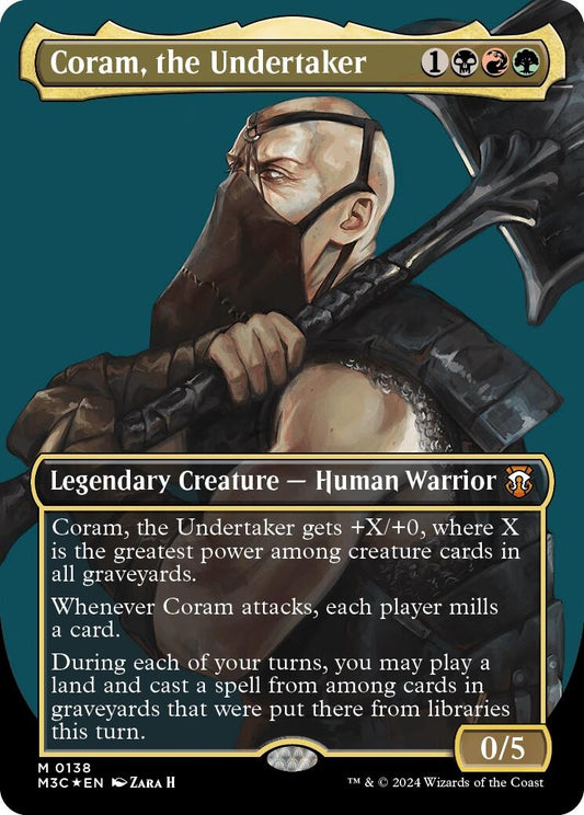 Image for Coram, the Undertaker (Borderless) (Ripple Foil) (138) (Commander: Modern Horizons 3) - Magic: The Gathering