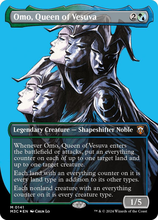 Image for Omo, Queen of Vesuva (Borderless) (Ripple Foil) (141) (Commander: Modern Horizons 3) - Magic: The Gathering