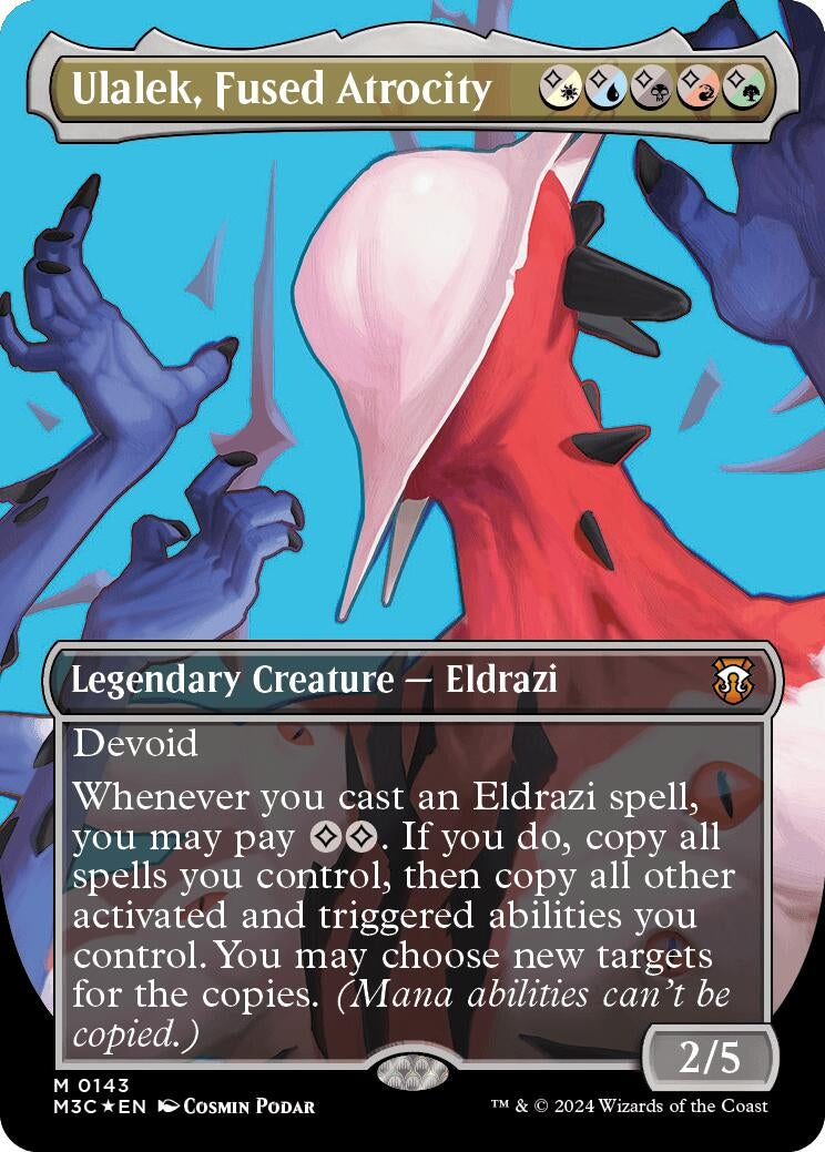 Image for Ulalek, Fused Atrocity (Borderless) (Ripple Foil) (143) (Commander: Modern Horizons 3) - Magic: The Gathering
